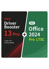cidikeys.com, IObit Driver Booster 13 Pro 1 Year 1 PC CD Key Global+MS Office2024 Pro LTSC  Pack
